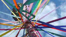 Maypole; I relate this to you, a surpassing festival, The privileged dues of Belltaine: Ale, roots, mild whey, And fresh curds to the fire. - Quatrains on Beltaine, &c from the early 16th century (see the text)